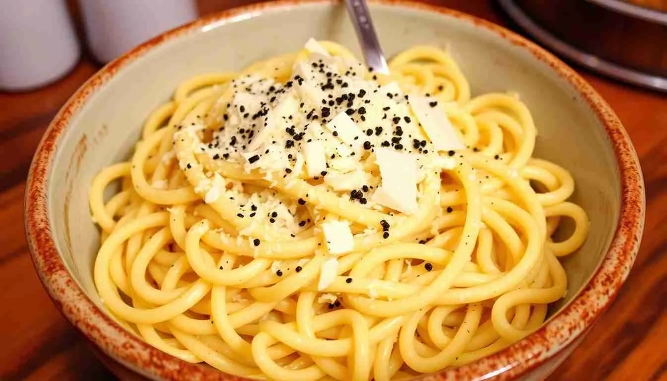 Cacio e Pepe (Lazio): A minimalist combination of Pecorino Romano and black pepper